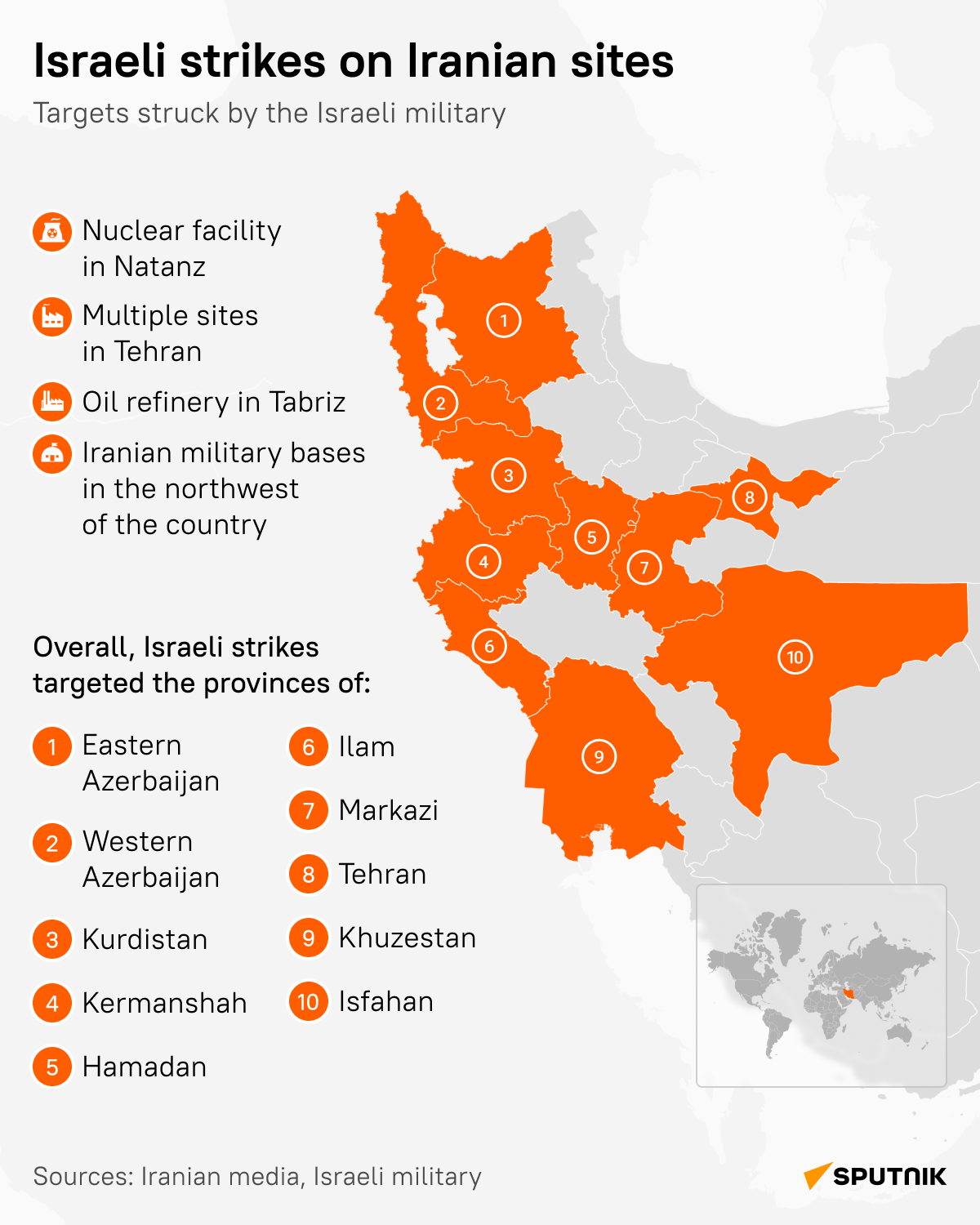 Where Did Israel Strike Iran? - Sputnik International