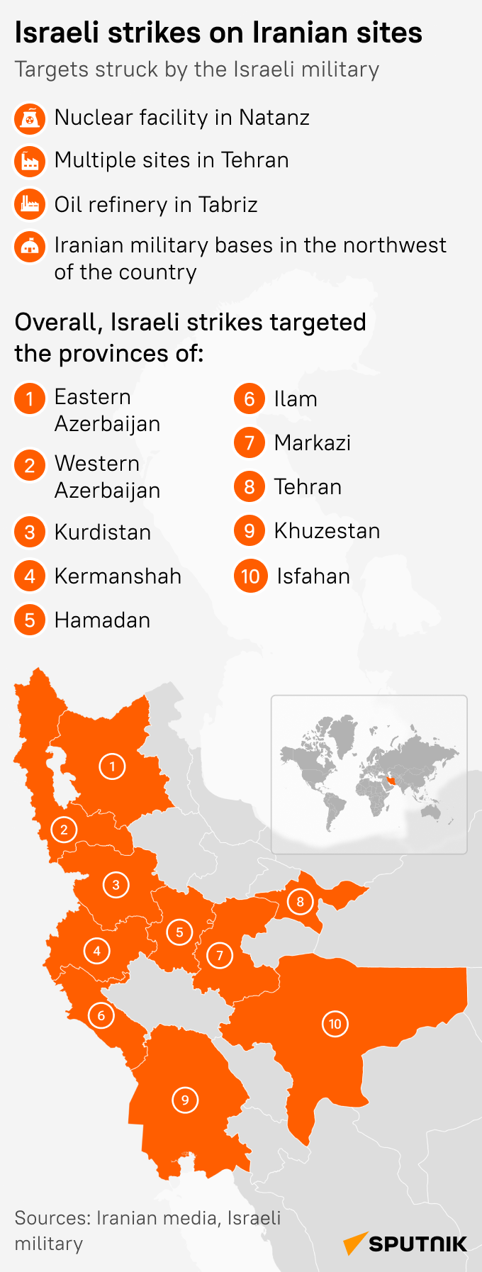 Where Did Israel Strike Iran? - Sputnik International