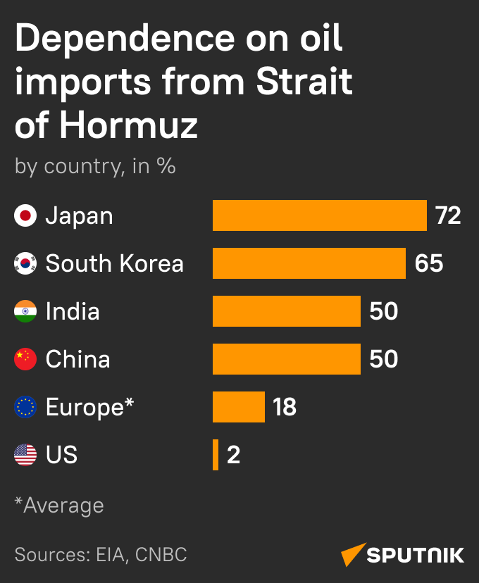 Shipping through the Strait of Hormuz has nearly halted - Sputnik International