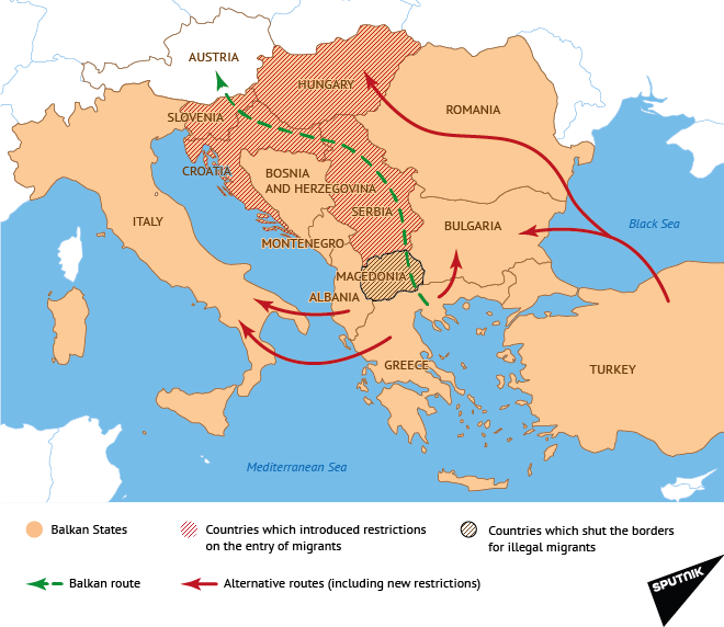 Balkan route - Sputnik International
