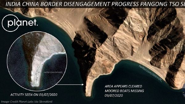 Images of the foxhole point at  PangongTso show early signs of troop withdrawal - Sputnik International