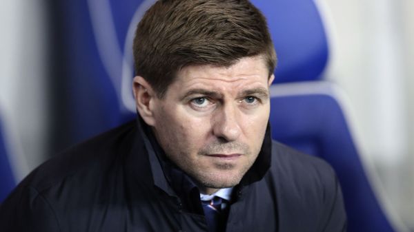 Rangers' manager Steven Gerrard sits on the bench during the Europa League round of 16 first leg soccer match between Rangers and Bayer Leverkusen at the Ibrox stadium in Glasgow, Scotland, Thursday, March 12, 2020 - Sputnik International