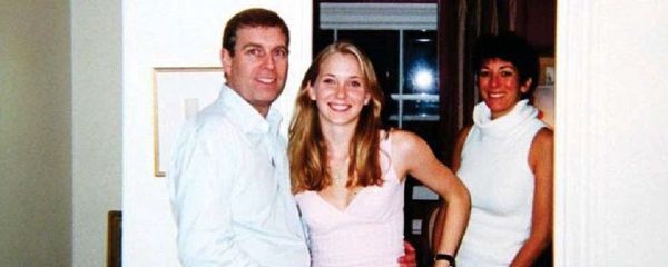 Prince Andrew, Virginia Roberts Giuffre, and Ghislaine Maxwell. This photo was included in an affidavit in which Giuffre alleged that she was directed to have sex with Andrew - Sputnik International