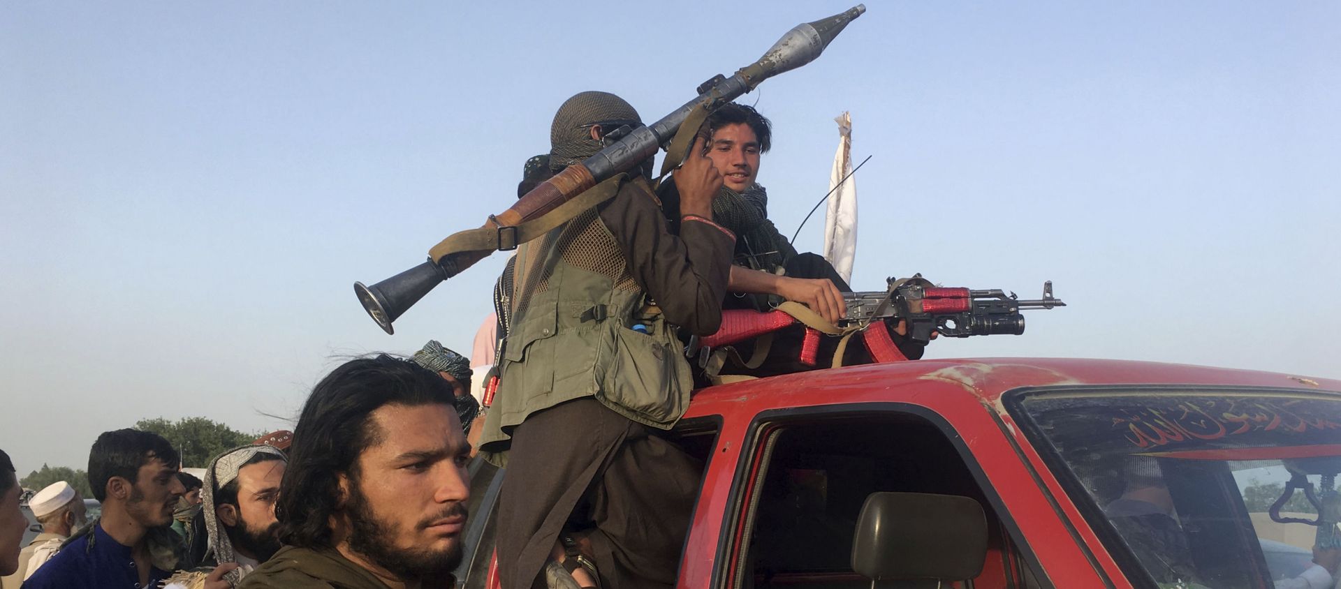Taliban fighters ride in their vehicle in Surkhroad district of Nangarhar province, east of Kabul, Afghanistan, Saturday, June 16, 2018 - Sputnik International, 1920, 09.07.2021