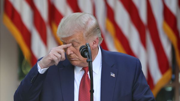 U.S. President Donald Trump attends a news conference in the Rose Garden at the White House in Washington, U.S., July 14, 2020 U.S. President Donald Trump attends a news conference in the Rose Garden at the White House in Washington, U.S., July 14, 2020 - Sputnik International