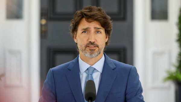 Canada's Prime Minister Justin Trudeau attends a news conference at Rideau Cottage, as efforts continue to help slow the spread of the coronavirus disease (COVID-19), in Ottawa, Ontario, Canada July 13, 2020. Canada's Prime Minister Justin Trudeau attends a news conference at Rideau Cottage, as efforts continue to help slow the spread of the coronavirus disease (COVID-19), in Ottawa, Ontario, Canada July 13, 2020. - Sputnik International