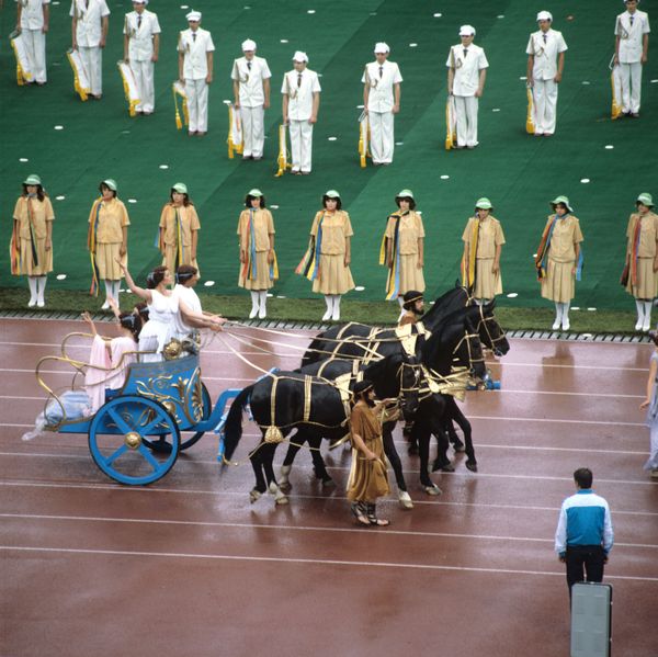 A chariot driven by horses at the opening ceremony of the XXII Summer Olympic Games in Moscow, 1980 - Sputnik International
