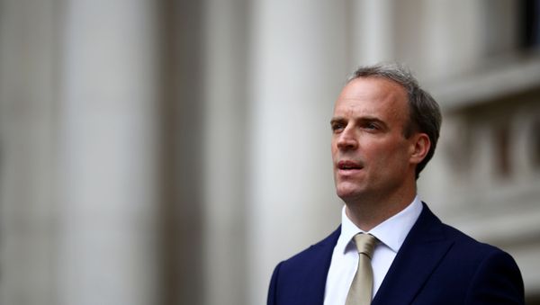 Britain's Foreign Secretary Dominic Raab makes a statement on Hong Kong's national security legislation in London, Britain, July 1, 2020 - Sputnik International