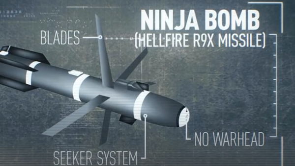 Results of AGM-114 R9X missile hit, which using blades instead explosives - Sputnik International