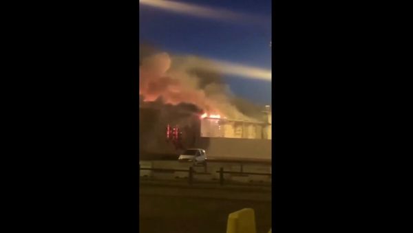 Fire at the airport of Belgium's city of Liege on 22 June 2020 - Sputnik International
