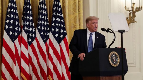 US President Donald Trump speaks about sending federal law enforcement agents to several U.S. cities to assist local police in combating what the Justice Department has described as a “surge” of violent crime, in the East Room at the White House in Washington, US, July 22, 2020. US President Donald Trump speaks about sending federal law enforcement agents to several U.S. cities to assist local police in combating what the Justice Department has described as a “surge” of violent crime, in the East Room at the White House in Washington, US, July 22, 2020. - Sputnik International