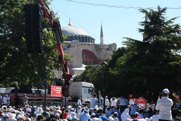 Photos: First Muslim Prayers Gather at Hagia Sophia Mosque After Reconversion - Sputnik International