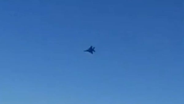 A purportedly Israeli jet fighter that flew close to an Iranian airliner over Damascus, Syria, on July 23, 2020 - Sputnik International