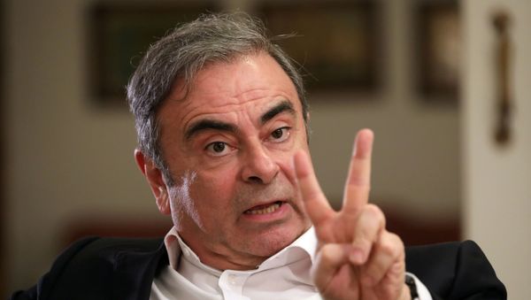 Former Nissan chairman Carlos Ghosn talks during an exclusive interview with Reuters in Beirut, Lebanon January 14, 2020 - Sputnik International