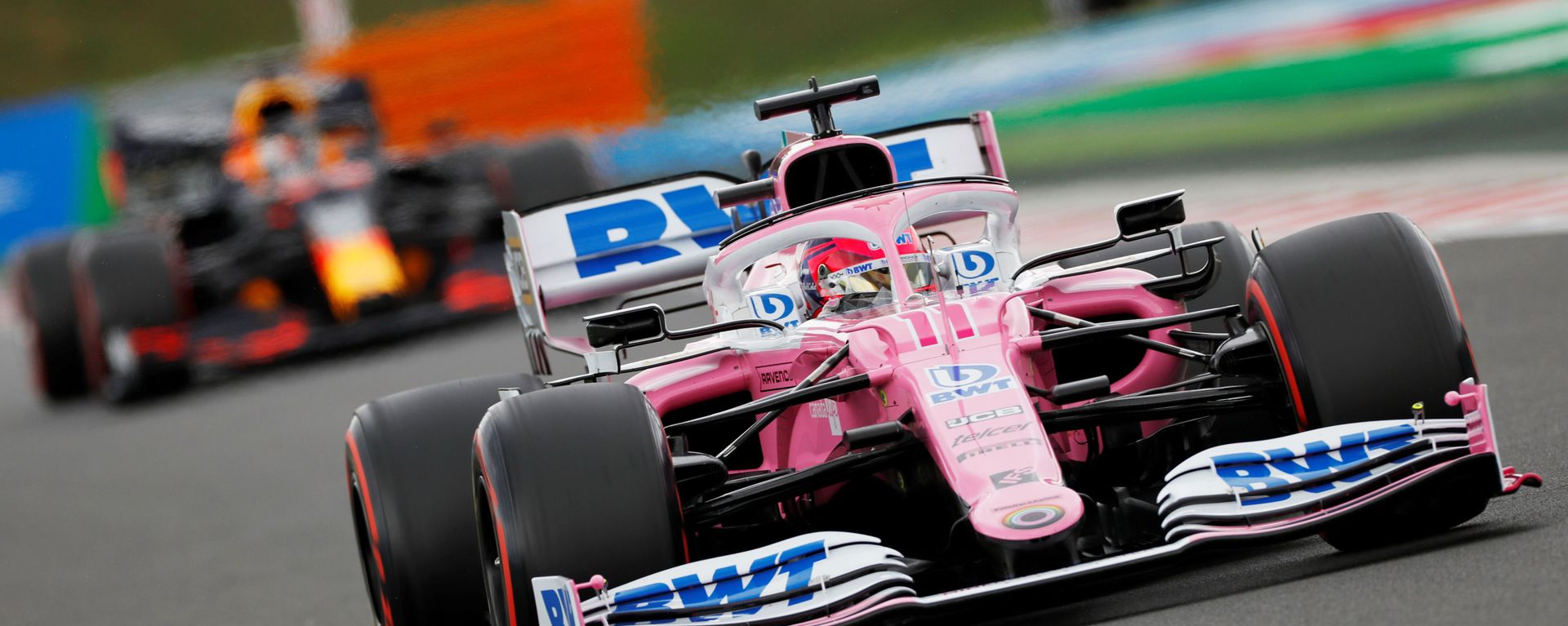 Formula One F1 - Hungarian Grand Prix - Hungaroring, Budapest, Hungary - July 18, 2020 Racing Point's Sergio Perez in action during qualifying Formula One F1 - Hungarian Grand Prix - Hungaroring, Budapest, Hungary - July 18, 2020 Racing Point's Sergio Perez in action during qualifying - Sputnik International, 1920, 21.08.2020