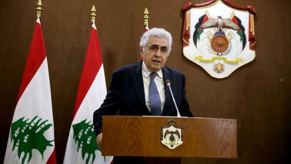  Lebanese Foreign Minister Nassif Hitti speaks at a  news conference  in Amman, Jordan, July 2, 2020 - Sputnik International