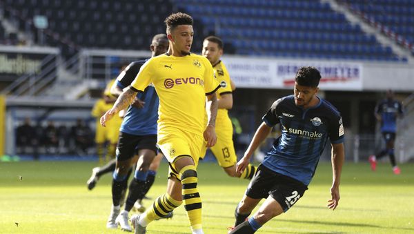 Jadon Sancho in action for Borussia Dortmund - Sputnik International