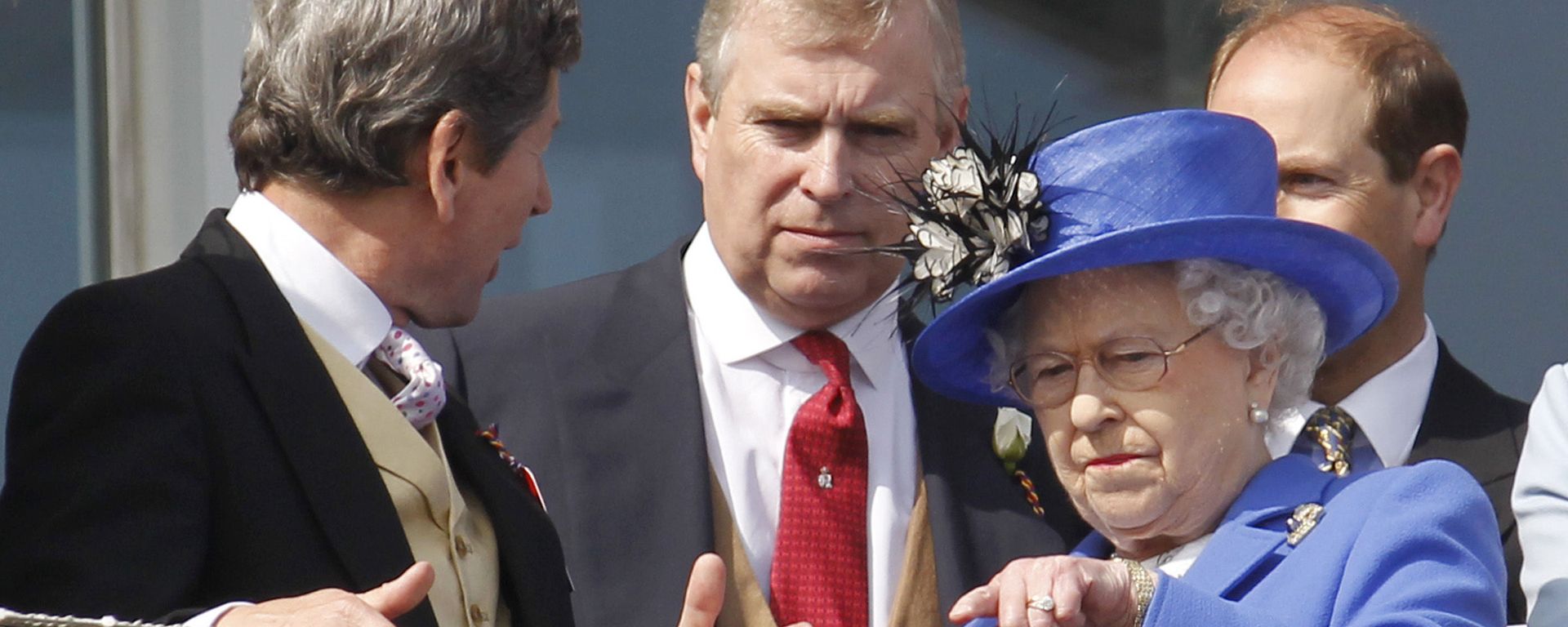 Britain's Queen Elizabeth II, right, talks to her son Prince Andrew, center, as she looks out from the balcony at the end of the Epsom Derby horse race at Epsom racecourse, England at the start of a four-day Diamond Jubilee celebration to mark the 60th anniversary of Queen Elizabeth II accession to the throne, Saturday, June 2, 2012 Britain's Queen Elizabeth II, right, talks to her son Prince Andrew, center, as she looks out from the balcony at the end of the Epsom Derby horse race at Epsom racecourse, England at the start of a four-day Diamond Jubilee celebration to mark the 60th anniversary of Queen Elizabeth II accession to the throne, Saturday, June 2, 2012 - Sputnik International, 1920, 08.01.2022