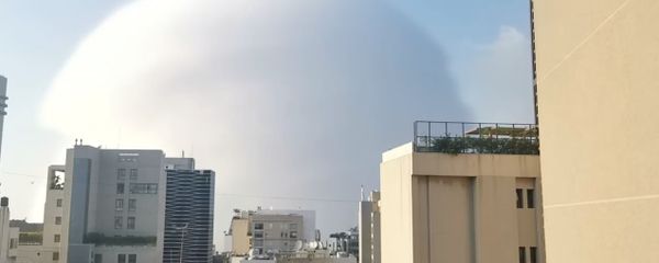 A shockwave is seen during an explosion in Beirut, Lebanon August 4, 2020, in this picture obtained from a social media video A shockwave is seen during an explosion in Beirut, Lebanon August 4, 2020, in this picture obtained from a social media video - Sputnik International