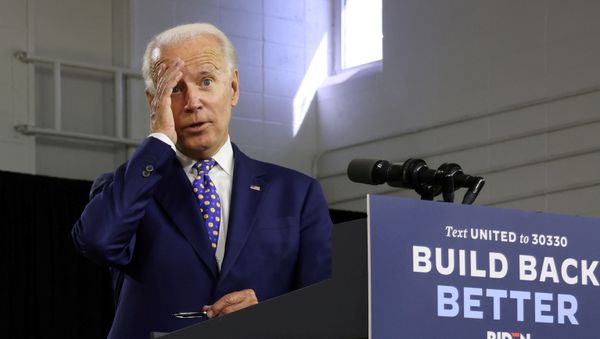 Democratic presidential candidate and former Vice President Joe Biden at a campaign event in Wilmington, Delaware, U.S., July 28, 2020. - Sputnik International