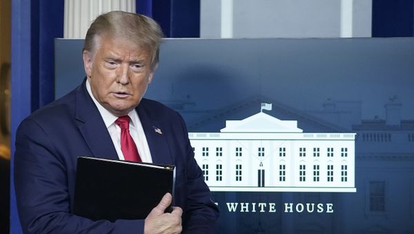 U.S. President Donald Trump arrives to speak at a news conference in the James Brady Press Briefing Room of the White House on August 3, 2020 in Washington, DC. - Sputnik International