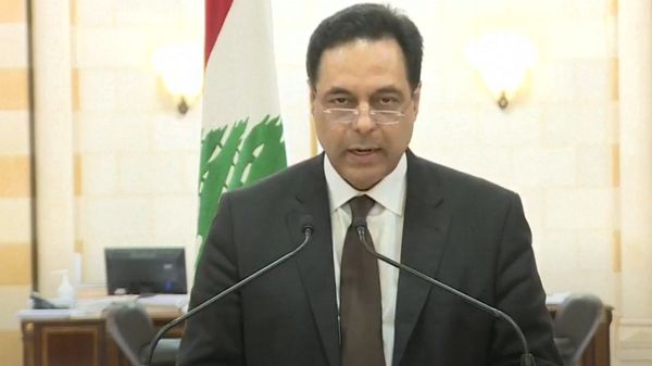 Outgoing Lebanese Prime Minister Hassan Diab. Screenshot from Lebanese television. Outgoing Lebanese Prime Minister Hassan Diab. Screenshot from Lebanese television. - Sputnik International