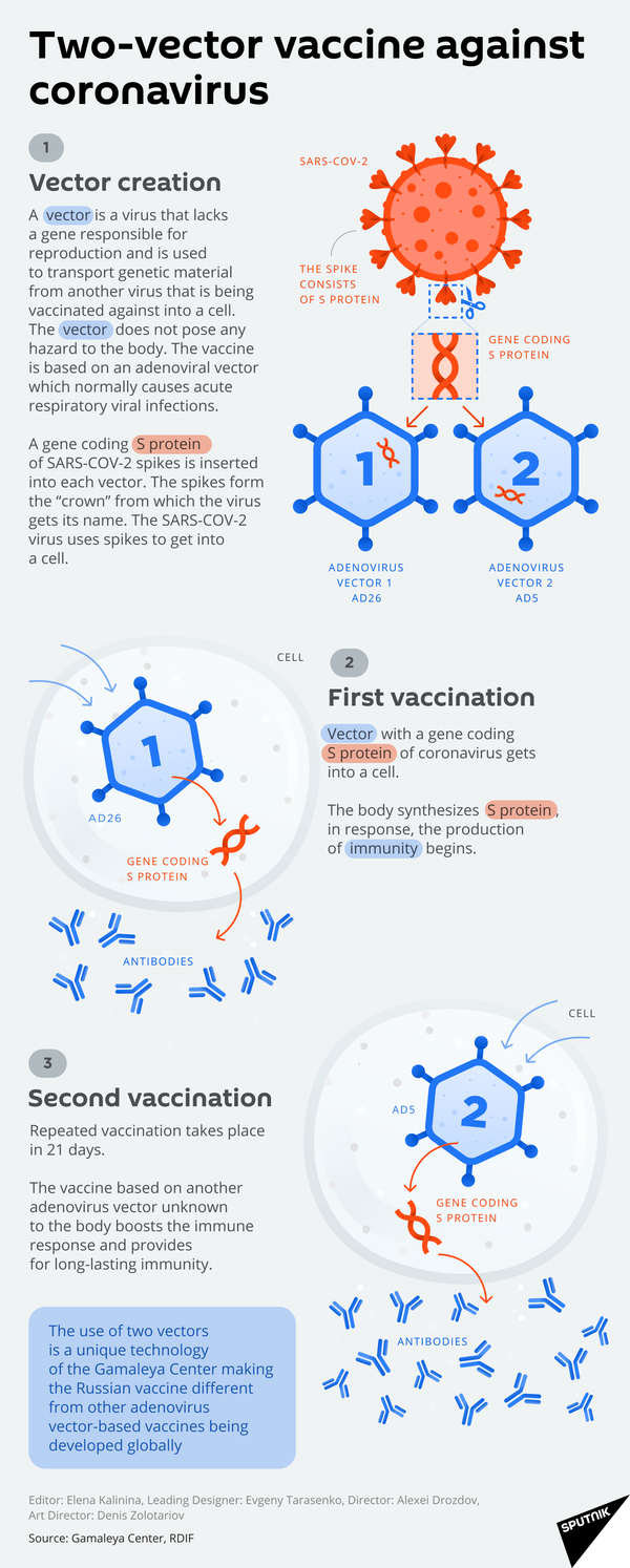 Russian two-vector vaccine against coronavirus Russian two-vector vaccine against coronavirus - Sputnik International