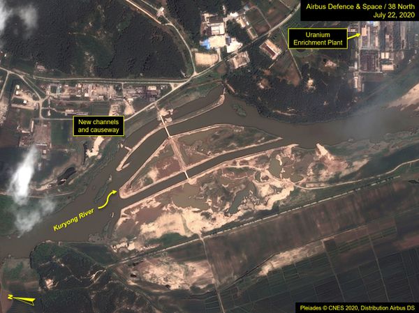 Photos: Rain-Swollen River Swallows Shore Facilities at North Korea’s Primary Nuclear Reactor Photos: Rain-Swollen River Swallows Shore Facilities at North Korea’s Primary Nuclear Reactor - Sputnik International