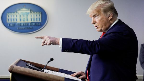 U.S. President Donald Trump takes questions during a news conference in the Brady Press Briefing Room at the White House in Washington, U.S., August 14, 2020. - Sputnik International