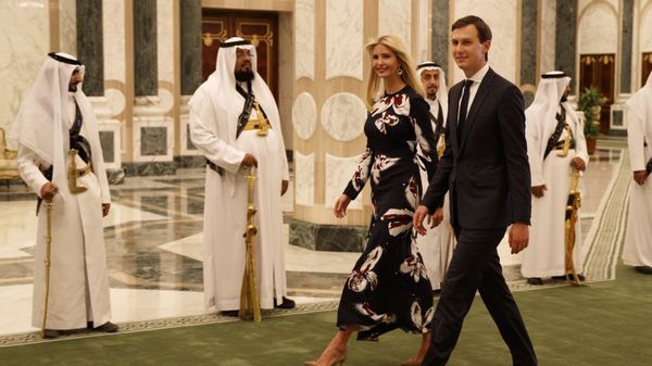 In this Saturday, May 20, 2017, file photo, White House senior adviser Jared Kushner, right, walks with Ivanka Trump at the Royal Court Palace, in Riyadh, Saudi Arabia. Trump's son-in-law Jared Kushner and Saudi Arabia's newest heir to the throne Mohammed bin Salman. - Sputnik International