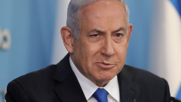 Israeli Prime Minister Benjamin Netanyahu announces a peace agreement to establish diplomatic ties, between Israel and the United Arab Emirates, during a news conference at the prime minster office in Jerusalem, August 13, 2020. - Sputnik International