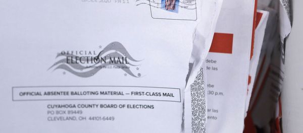 Applications for voter ballots are seen at the Cuyahoga County Board of Elections Tuesday, July 14, 2020, in Cleveland - Sputnik International