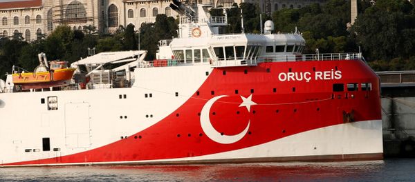 Turkish seismic research vessel Oruc Reis is seen in Istanbul, Turkey, August 22, 2019. Picture taken August 22, 2019 - Sputnik International