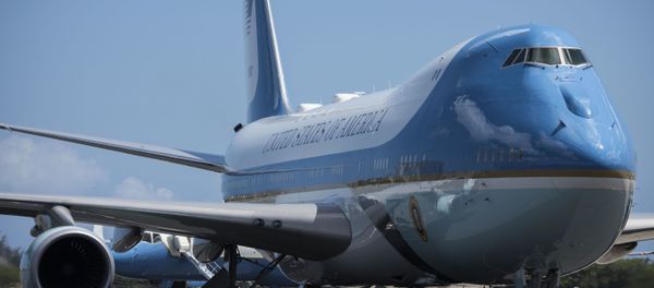 Air Force One refuels at Joint Base Pearl Harbor-Hickam, Hawaii, on President Donald Trump's return to Washington D.C. from the North Korea summit, June 12, 2018. (U.S. Air Force photo by Senior Airman Brittany A. Chase) Air Force One refuels at Joint Base Pearl Harbor-Hickam, Hawaii, on President Donald Trump's return to Washington D.C. from the North Korea summit, June 12, 2018. (U.S. Air Force photo by Senior Airman Brittany A. Chase) - Sputnik International