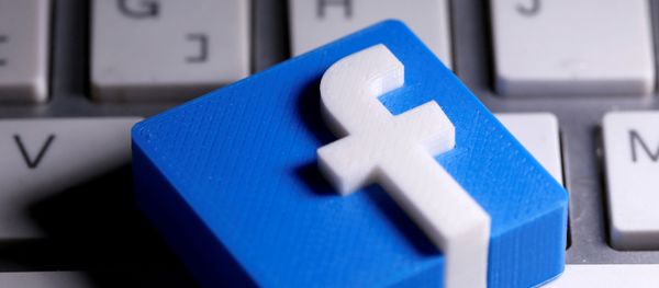 A 3D-printed Facebook logo A 3D-printed Facebook logo - Sputnik International