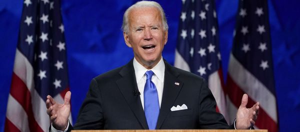 Former U.S. Vice President Joe Biden accepts the 2020 Democratic presidential nomination during a speech delivered for the largely virtual 2020 Democratic National Convention from the Chase Center in Wilmington, Delaware, U.S., August 20, 2020. - Sputnik International