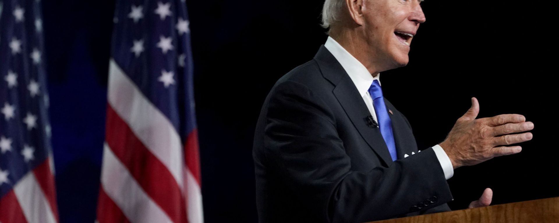 Former US Vice President Joe Biden accepts the 2020 Democratic presidential nomination during a speech delivered for the largely virtual 2020 Democratic National Convention from the Chase Center in Wilmington, Delaware, 20 August 2020. - Sputnik International, 1920, 08.09.2020