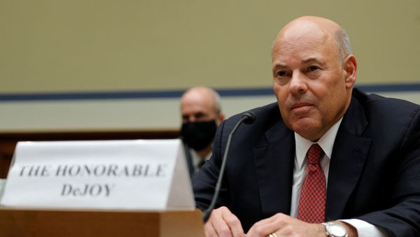 U.S. Postmaster General Louis DeJoy testifies before a House Oversight and Reform Committee hearing on slowdowns at the Postal Service ahead of the November elections on Capitol Hill in Washington, U.S., August 24, 2020 - Sputnik International