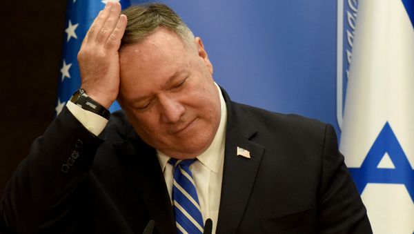 U.S. Secretary of State Mike Pompeo and Israeli Prime Minister Benjamin Netanyahu (not pictured) make joint statements during a news conference after a meeting in Jerusalem, August 24, 2020. - Sputnik International