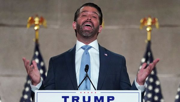 Donald Trump Jr. delivers a pre-recorded speech to the largely virtual 2020 Republican National Convention from Washington, U.S., August 24, 2020 - Sputnik International