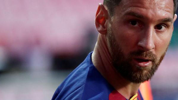 FILE PHOTO: Soccer Football - Champions League - Quarter Final - FC Barcelona v Bayern Munich - Estadio da Luz, Lisbon, Portugal - August 14, 2020  Barcelona's Lionel Messi, as play resumes behind closed doors following the outbreak of the coronavirus disease (COVID-19)   - Sputnik International