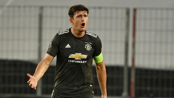 Soccer Football - Europa League Semi Final - Sevilla v Manchester United - RheinEnergieSTADION, Cologne, Germany - August 16, 2020 Manchester United's Harry Maguire reacts, as play resumes behind closed doors following the outbreak of the coronavirus disease (COVID-19) Soccer Football - Europa League Semi Final - Sevilla v Manchester United - RheinEnergieSTADION, Cologne, Germany - August 16, 2020 Manchester United's Harry Maguire reacts, as play resumes behind closed doors following the outbreak of the coronavirus disease (COVID-19) - Sputnik International