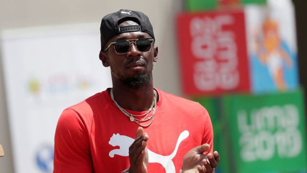 Usain Bolt visits the remodeled Atletico de la VIDENA Stadium for the 2019 Pan American Games in Lima, Peru April 3, 2019.  - Sputnik International