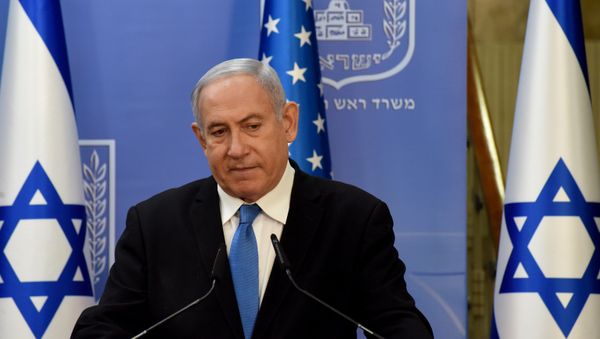 Israeli Prime Minister Benjamin Netanyahu and U.S. Secretary of State Mike Pompeo (not pictured) make joint statements during a news conference after a meeting in Jerusalem, August 24, 2020.  - Sputnik International