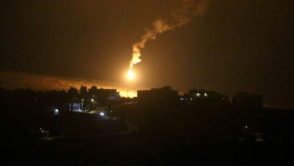 Smoke and flare are seen in the sky, as pictured from Houla village near the Lebanese-Israeli border, in southern Lebanon, August 25, 2020 Smoke and flare are seen in the sky, as pictured from Houla village near the Lebanese-Israeli border, in southern Lebanon, August 25, 2020 - Sputnik International