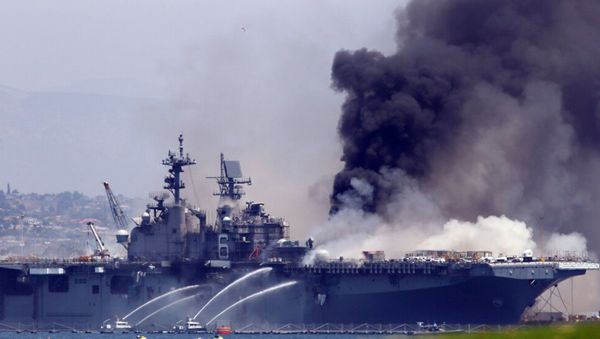 Sailor Investigated for Arson in U.S.S. Bonhomme Richard Fire - Sputnik International