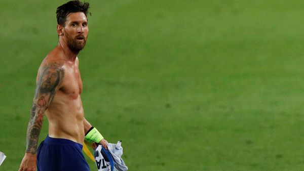 Barcelona's Lionel Messi after the match, as play resumes behind closed doors following the outbreak of the coronavirus disease (COVID-19) August 8, 2020  - Sputnik International