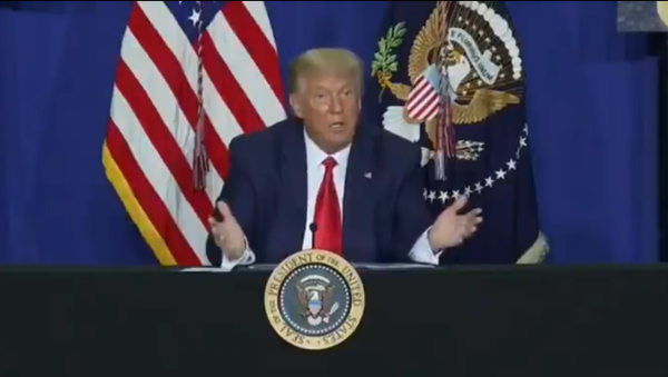 US President Donald Trump speaks at a roundtable in Kenosha, Wisconsin, a week after mass protests broke out following the police shooting of an unarmed Black man - Sputnik International