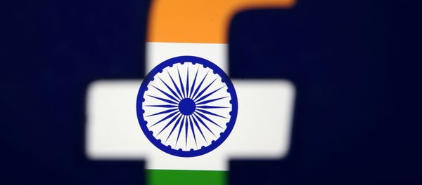 India's flag is seen through a 3D-printed Facebook logo in this illustration picture, 8 April 2019 India's flag is seen through a 3D-printed Facebook logo in this illustration picture, 8 April 2019 - Sputnik International