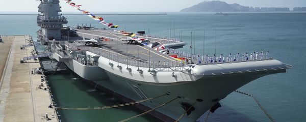FILE - In this Dec. 17, 2019, file photo provided by Xinhua News Agency, the Shandong aircraft carrier is docked at a naval port in Sanya in southern China's Hainan Province FILE - In this Dec. 17, 2019, file photo provided by Xinhua News Agency, the Shandong aircraft carrier is docked at a naval port in Sanya in southern China's Hainan Province - Sputnik International